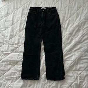 Abercrombie & fitch straight leg ankle black jeans